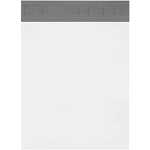 BOX USA Poly Mailer Envelopes, 11' x 13' x 4', White, Self-Seal with Tear Strip, Gusseted, Waterproof and Puncture Resistant