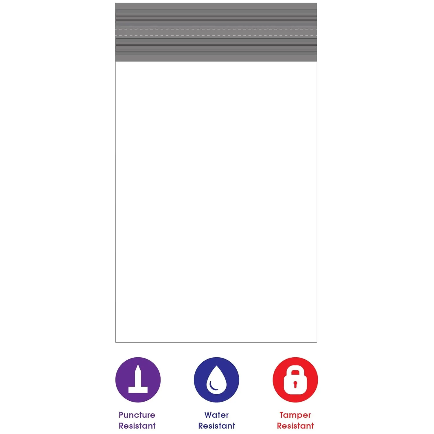 Returnable Poly Mailer Envelopes, 12"x15 1/2", White, Self-Seal with Tear Strip and Second Adhesive Strip for Return