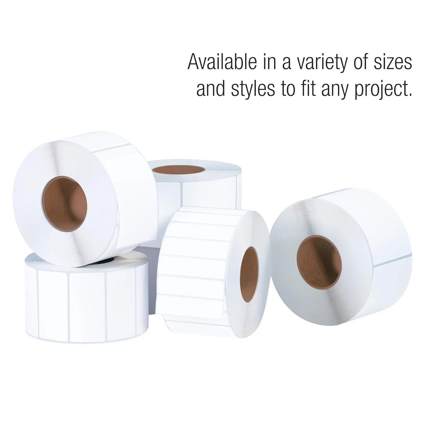Partners Brand Desktop Direct Thermal Transfer Labels, THD114, Rectangle, 4in x 6in, White, Pack Of 12 Rolls