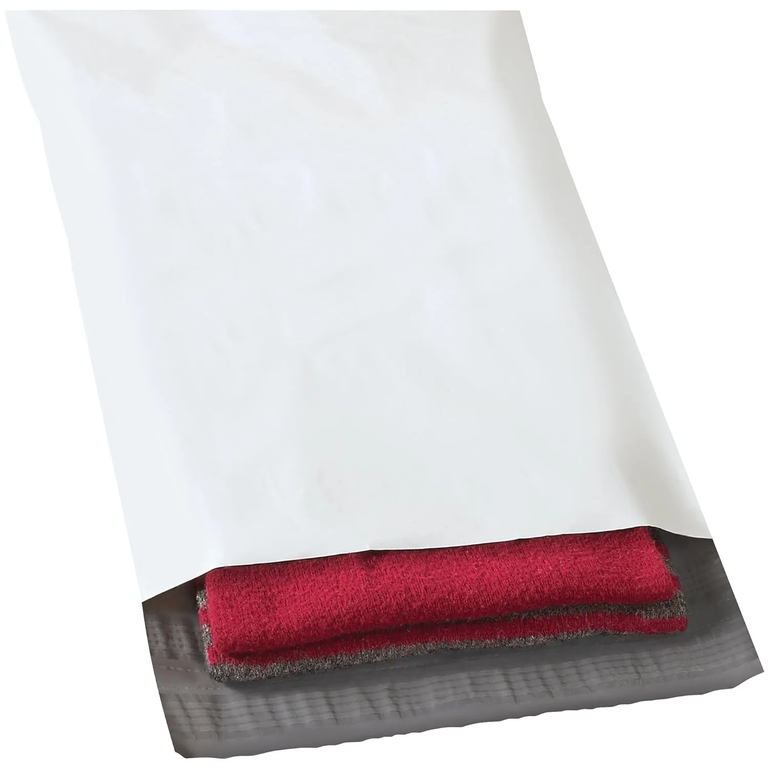 Returnable Poly Mailer Envelopes, 12"x15 1/2", White, Self-Seal with Tear Strip and Second Adhesive Strip for Return