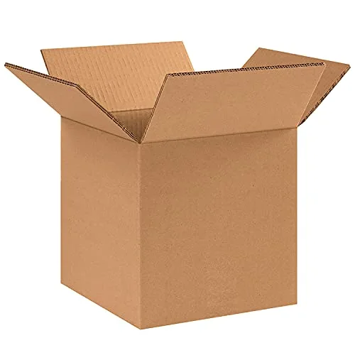 Box King HD101010DW Double Wall Boxes, 10" Length x 10" Width x 10" Depth, Kraft (Pack of 15)