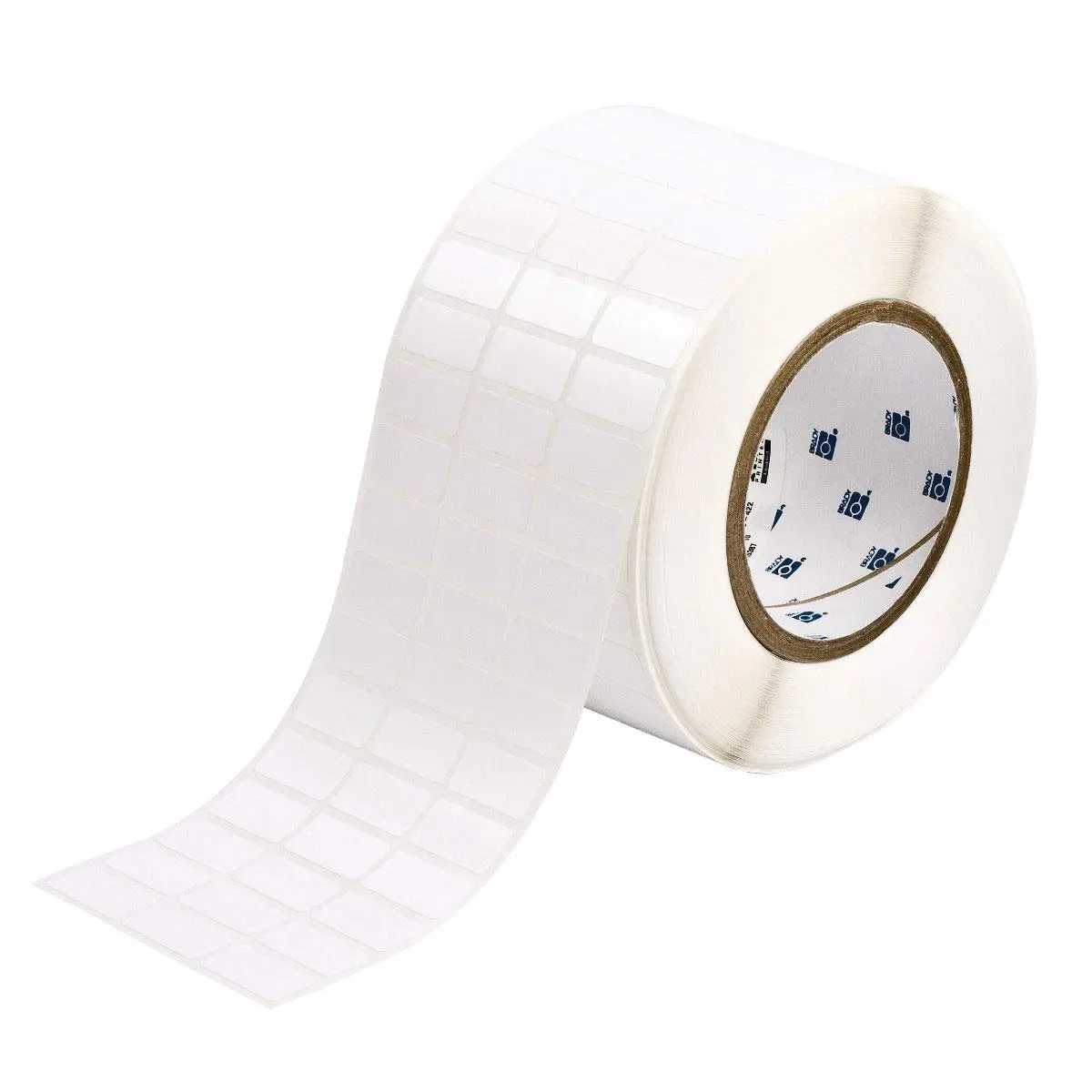 Brady THT-5-483-10 1" x 0.5" B-483 Ultra Aggressive Polyester Gloss White Thermal Transfer Labels (10000/Roll)