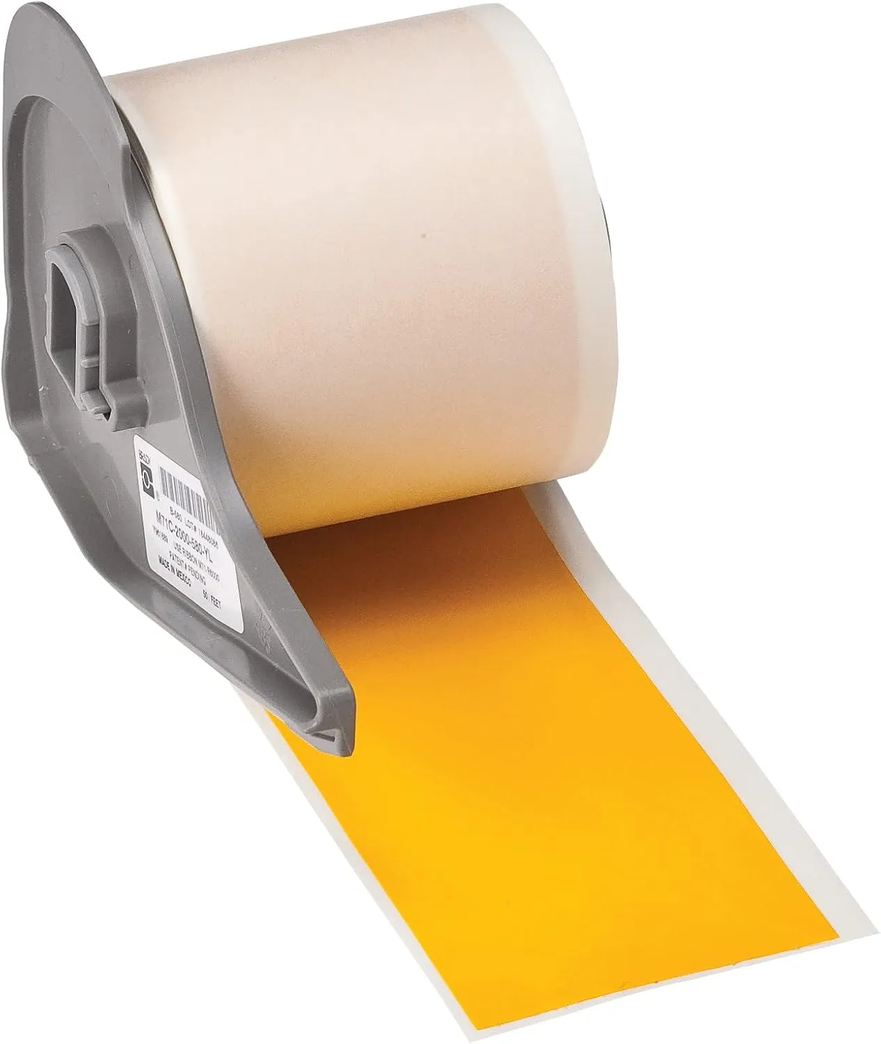 Brady All Weather Permanent Adhesive Vinyl Label Tape for M710 and BMP71 Printers - 2" x 50', Yellow. M7C-2000-595-YL