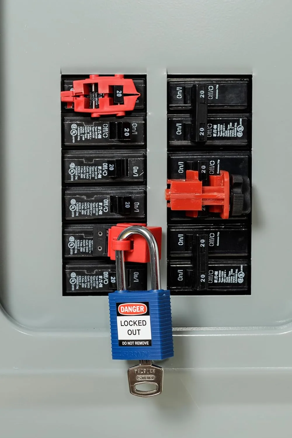 Brady 65688 120V Snap-On Breaker Lockout (Pack Of 6),Red