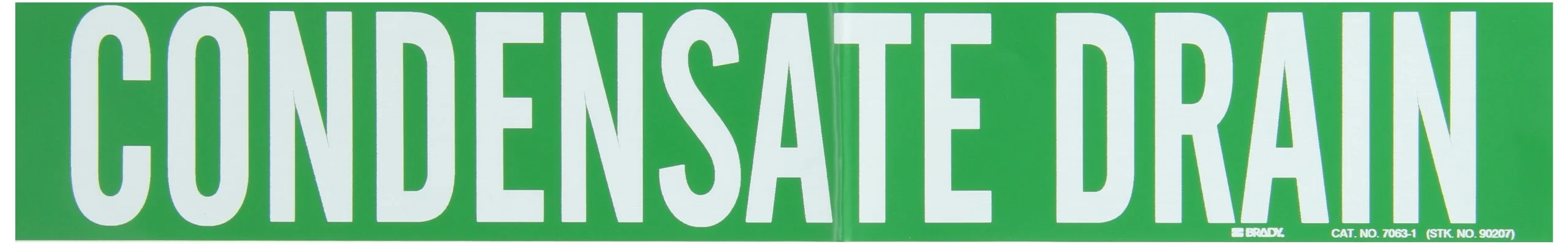Brady 7063-1 Self-Sticking Vinyl Pipe Marker, B-946, 2 1/4" Height X 14" Width, White On Green Pressure Sensitive Vinyl
