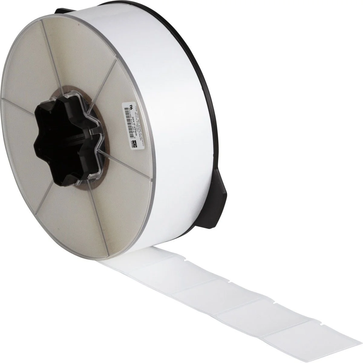 Brady WRAP-5-427 1.5" Width x 2.5" Height, B-427 Vinyl, Matte Finish White Wraptor Self-Laminating Label (2200 per Roll)