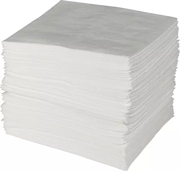 Brady SPC ENV300 15" x 19" Medium Weight Oil Only Non-Bonded Enhanced Absorbency Pads for Removing Oil from Water - 100 ct