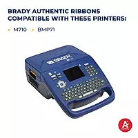 Brady (M7-R6000) Printer Ribbon - R6000 Series Halogen Free Ribbon for BMP71 and M710 Printers - Black, Roll of 150 Feet