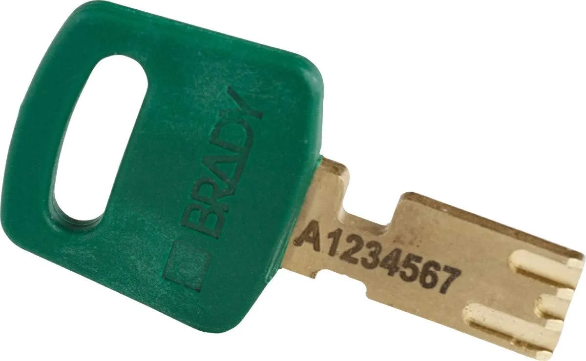 BRADY SafeKey Nylon Lockout Padlock, Steel Shackle, Key-Retaining