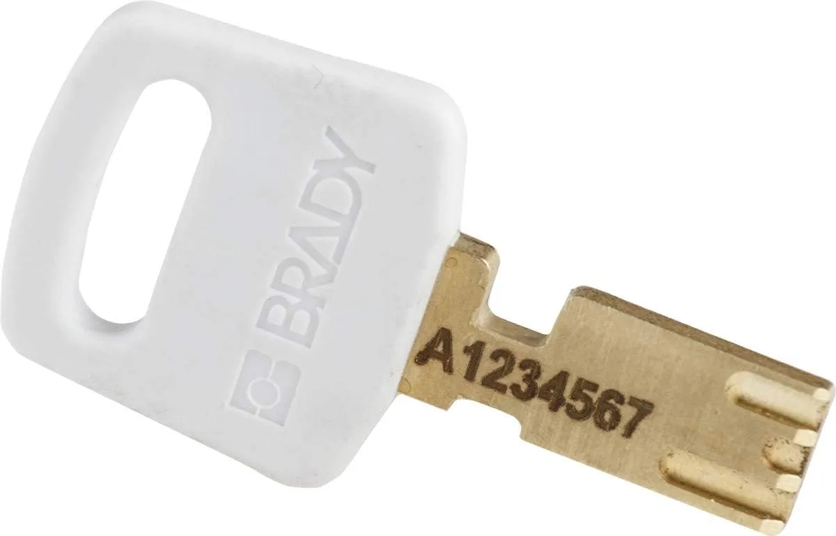 BRADY SafeKey Nylon Lockout Padlock, Steel Shackle, Key-Retaining