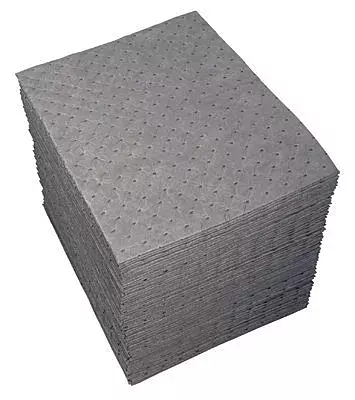 Sorbent Pad: Universal Use, 15" x 19", 44 gal, Gray