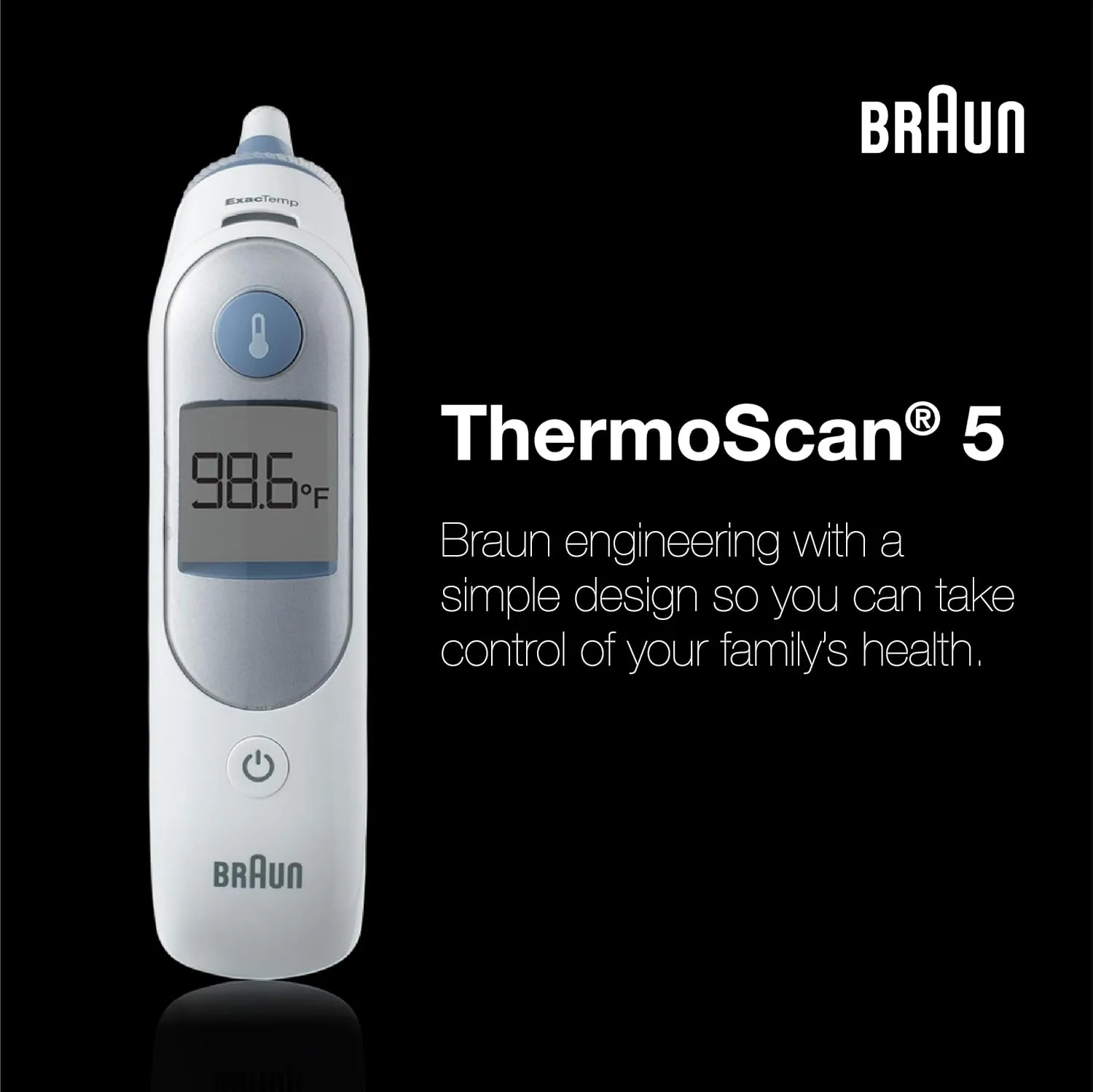 Braun ThermoScan 5 Ear Thermometer - ExacTemp Stability Indicator