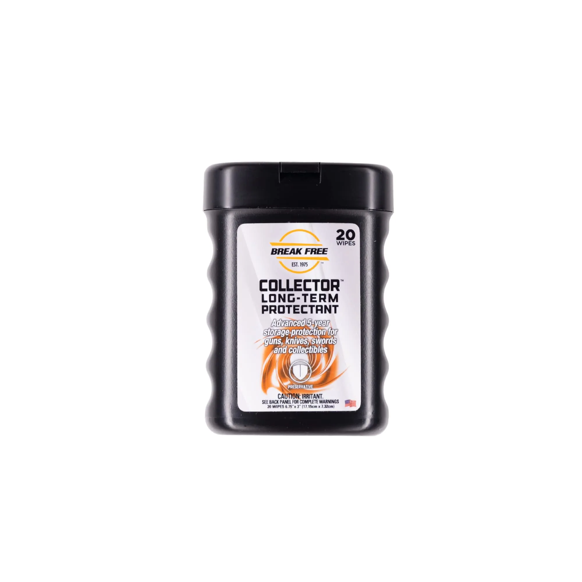 Break Free Collector Gun Cleaner Wipes, Long Term Protectant, Cloth Wipes, 20 Wipes
