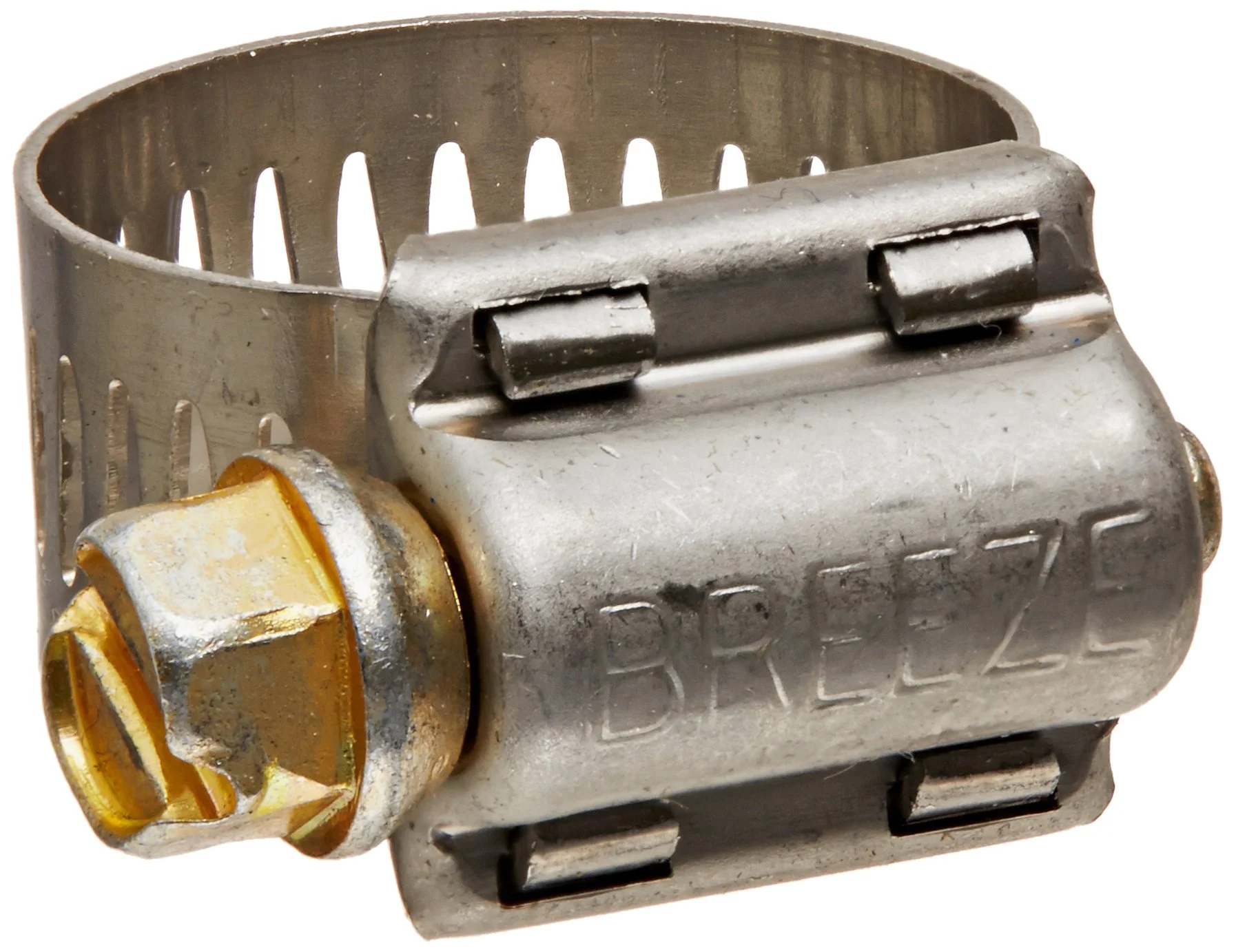Breeze - 62008H Power-Seal Stainless Steel Hose Clamp, Worm-Drive, SAE Size 8, 1/2" to 29/32" Diameter Range, 1/2" Bandwidth (Pack of 10)
