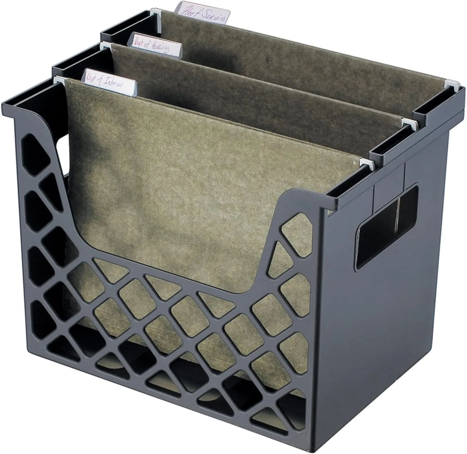 Brenton Studio 30% Recycled Desktop File Organizer, 10 3/4in.H x 13 1/4in.W x 8 5/8in.D, Black, 10413