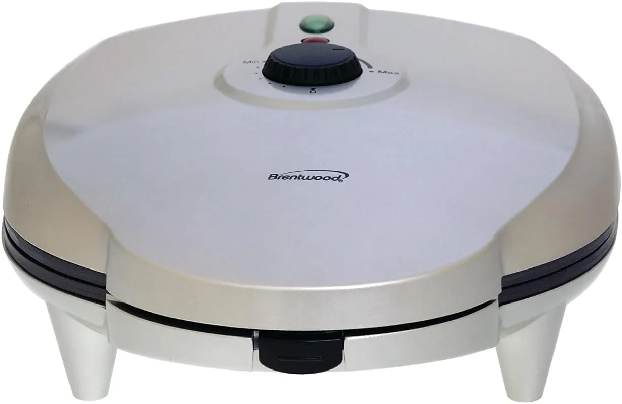 Brentwood AR-136 6 Piece Non-Stick Arepa Maker Silver, 1"