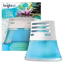 Bright Air Scented Oil Air Fresheners - Calm Waters & Spa, 2.5 oz, Blue, Pack of 6