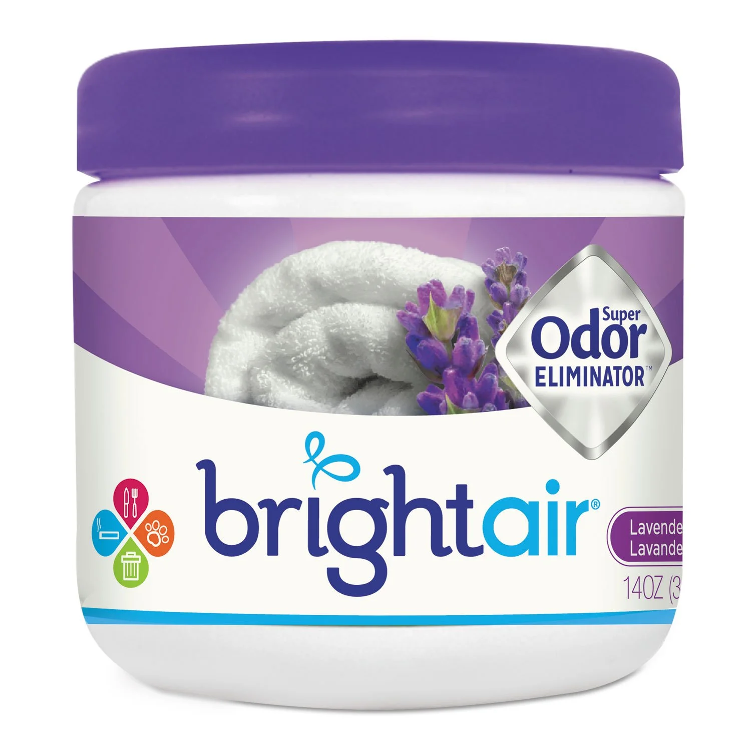 BRIGHT AIR Super Odor Eliminator Gel Air Freshener, 14 oz