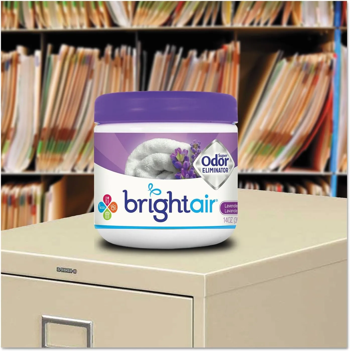 BRIGHT AIR Super Odor Eliminator Gel Air Freshener, 14 oz