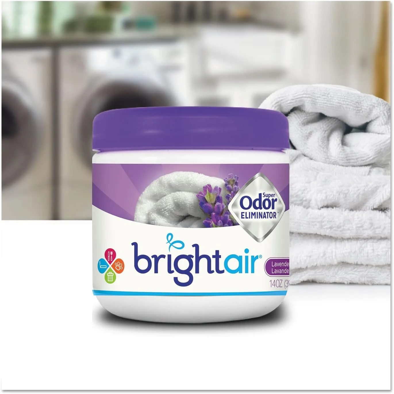 BRIGHT AIR Super Odor Eliminator Gel Air Freshener, 14 oz