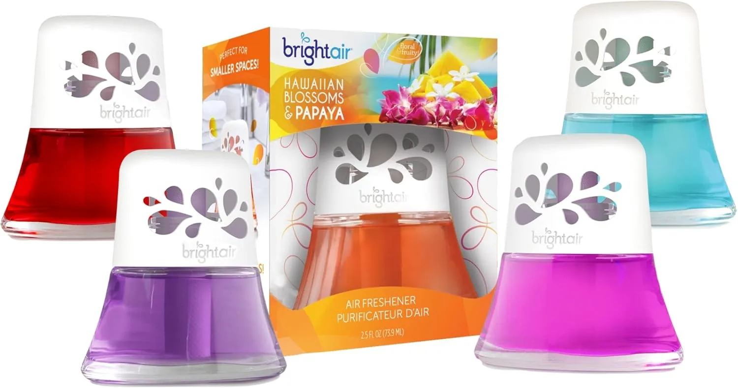 Bright Air Scented Oil Air Freshener and Diffuser, Hawaiian Blossoms and Papaya, 2.5 Ounces, orange (900021)