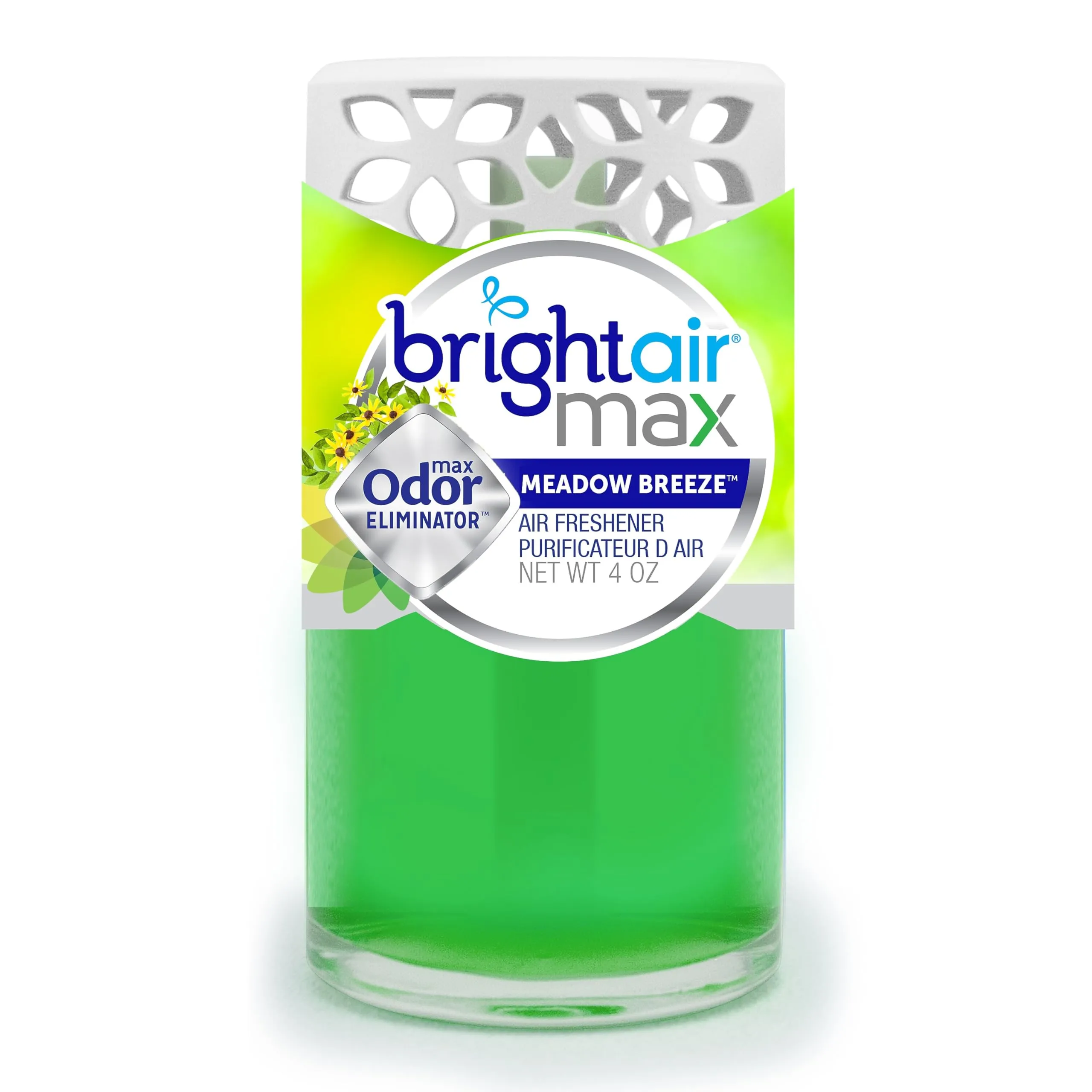 BRIGHT Air Max Scented Oil Air Freshener, Meadow Breeze, 4 Oz