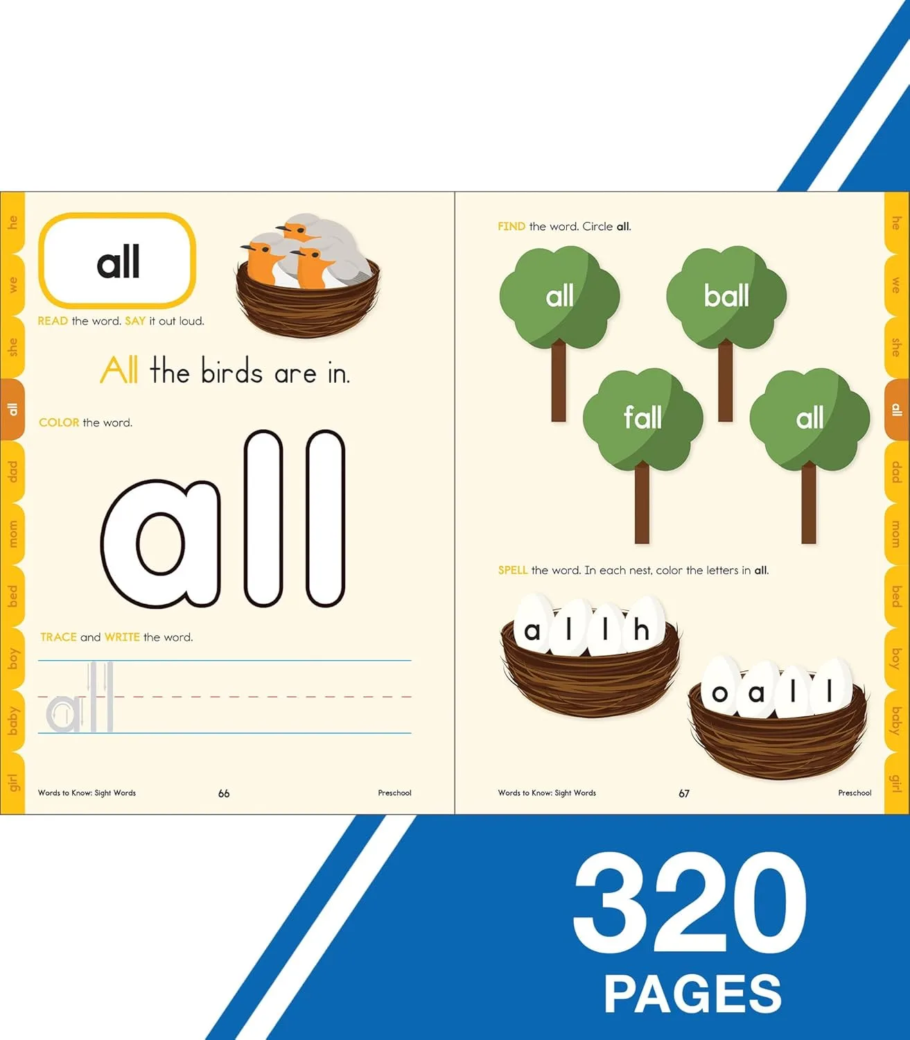 Words to Know Sight Words Preschool Workbook—Reading Activities, Games, Puzzles, Flash Cards