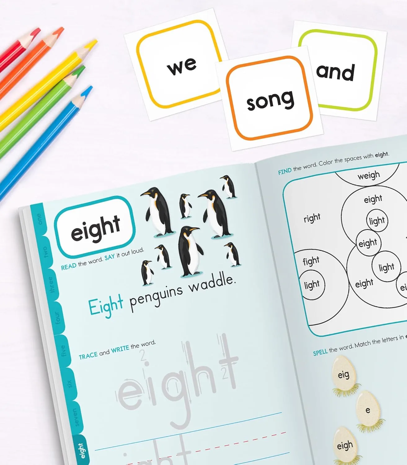 Words to Know Sight Words Preschool Workbook—Reading Activities, Games, Puzzles, Flash Cards