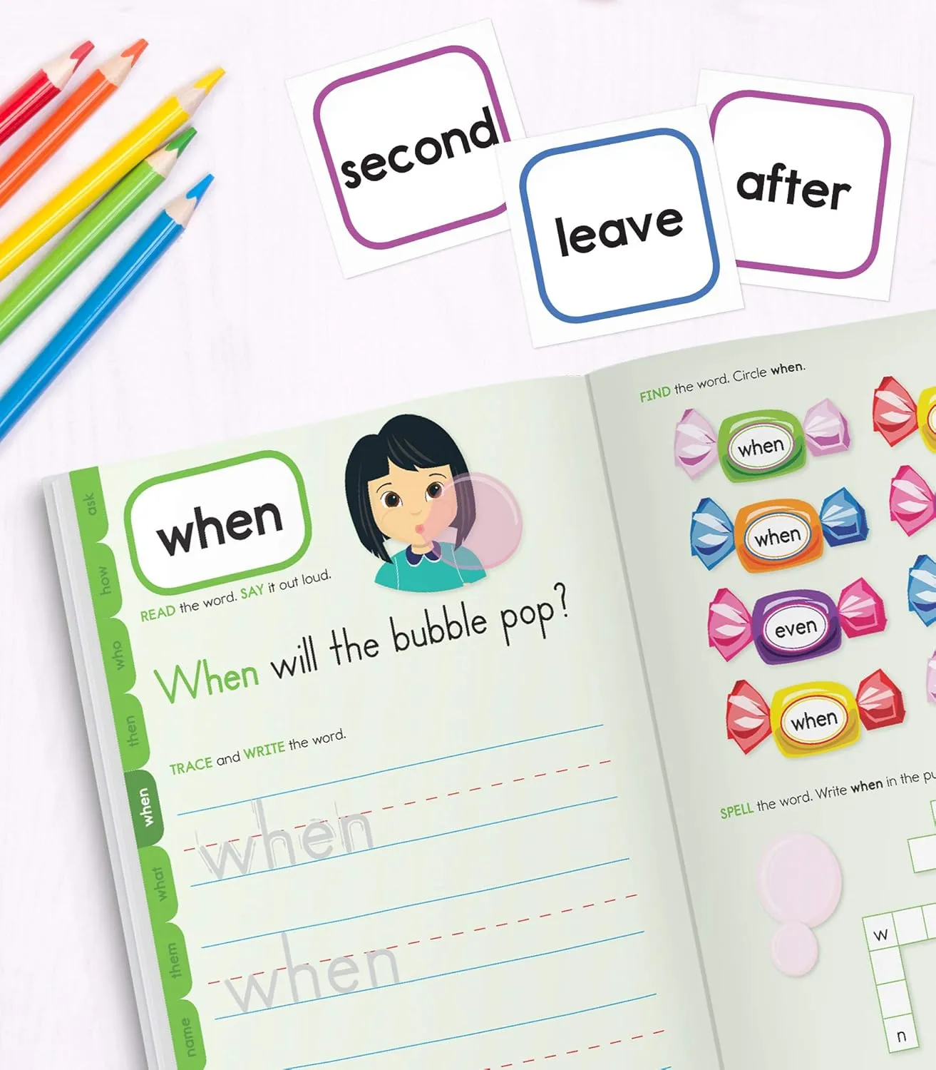 Words to Know Sight Words Workbook for First Grade—Reading Activities, Games, Flashcards, Handwriting, Sentences