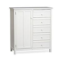 William Chest Of Drawer With Door In White William Chest Of Drawer With Door In White
