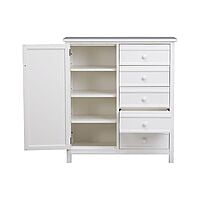 William Chest Of Drawer With Door In White William Chest Of Drawer With Door In White