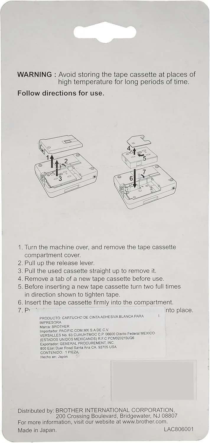 Brother P-Touch 1/2" Black on Green Laminated Tape - TC8001