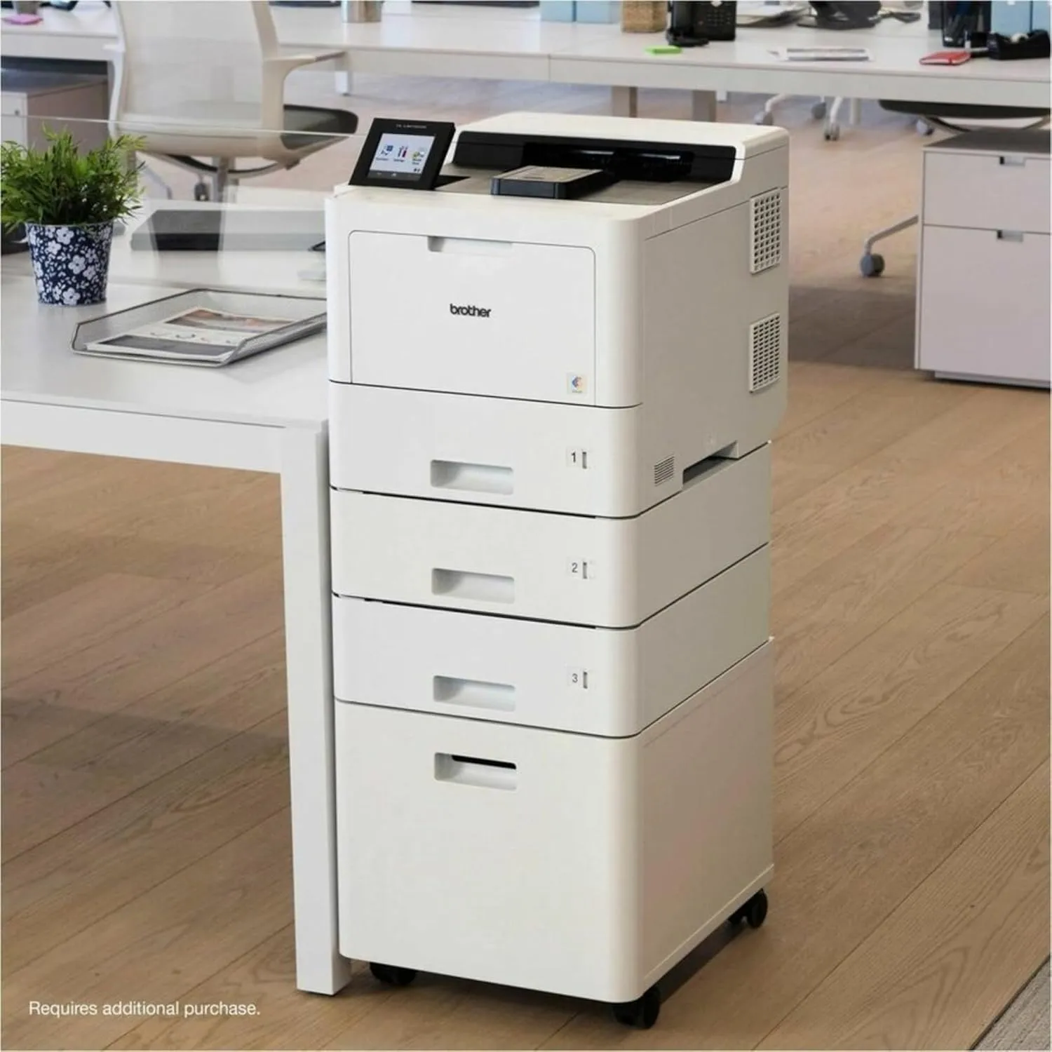 Brother CB-1010 Printer Cabinet/Stand, 15-3/4inH x 16-9/64inW x 19-1/16inD, White