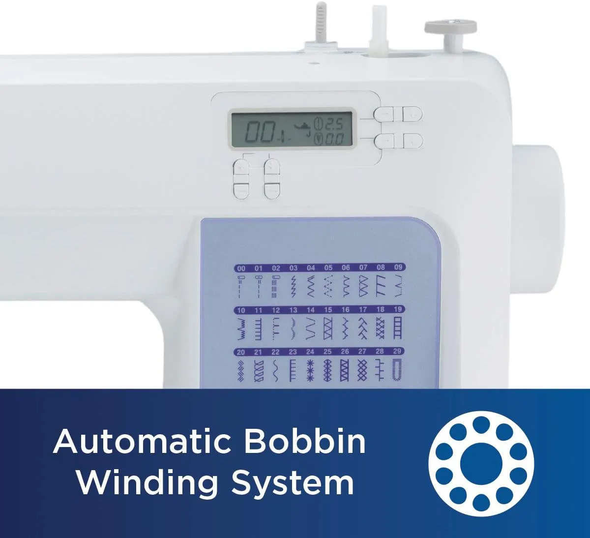 Brother CS5055 Computerized Sewing Machine, 60 Built-in Stitches, LCD Display, 7 Included Feet, White New Model: CS5055