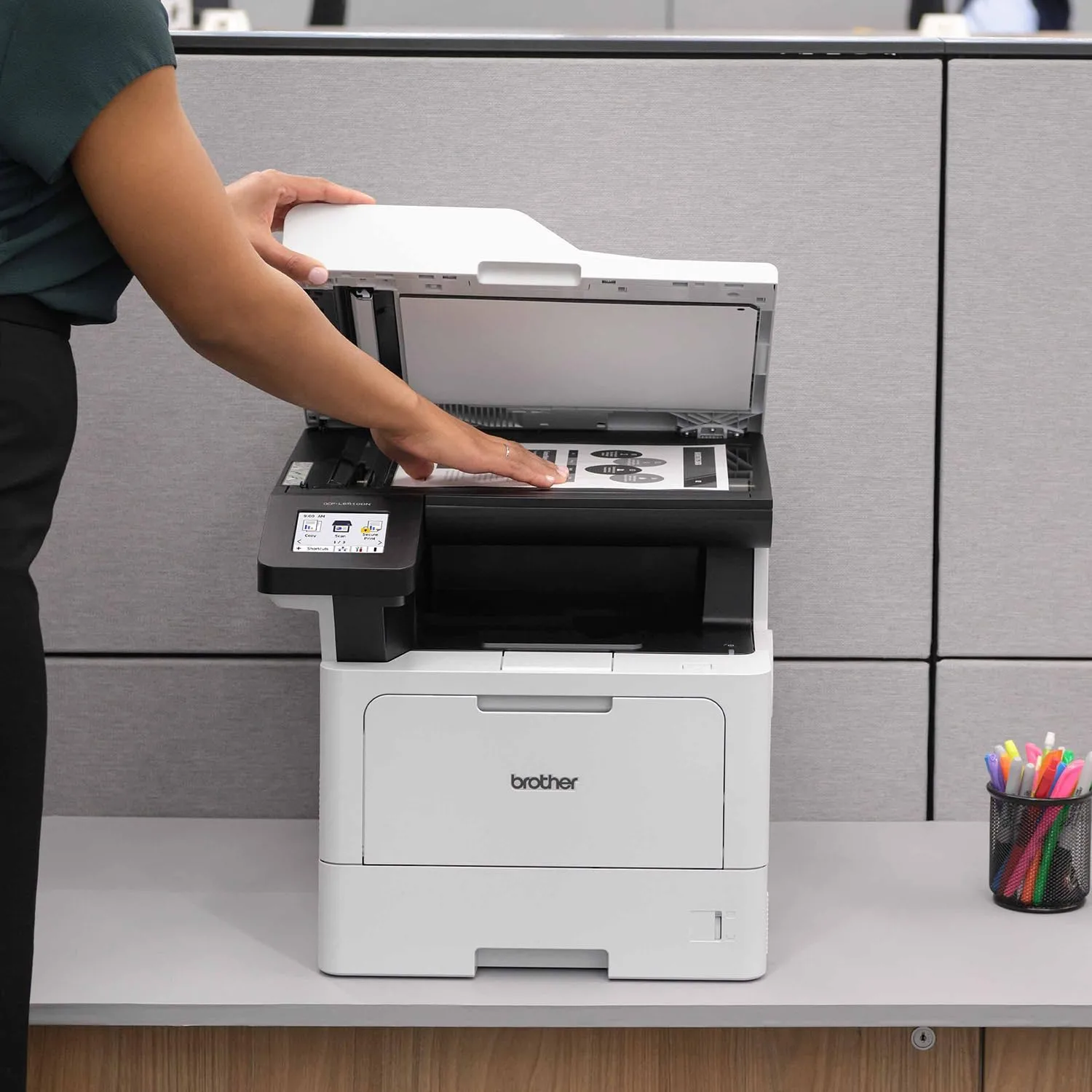 Brother DCP-L5510DN Business Monochrome Laser All-in-One Printer with Duplex and Networking