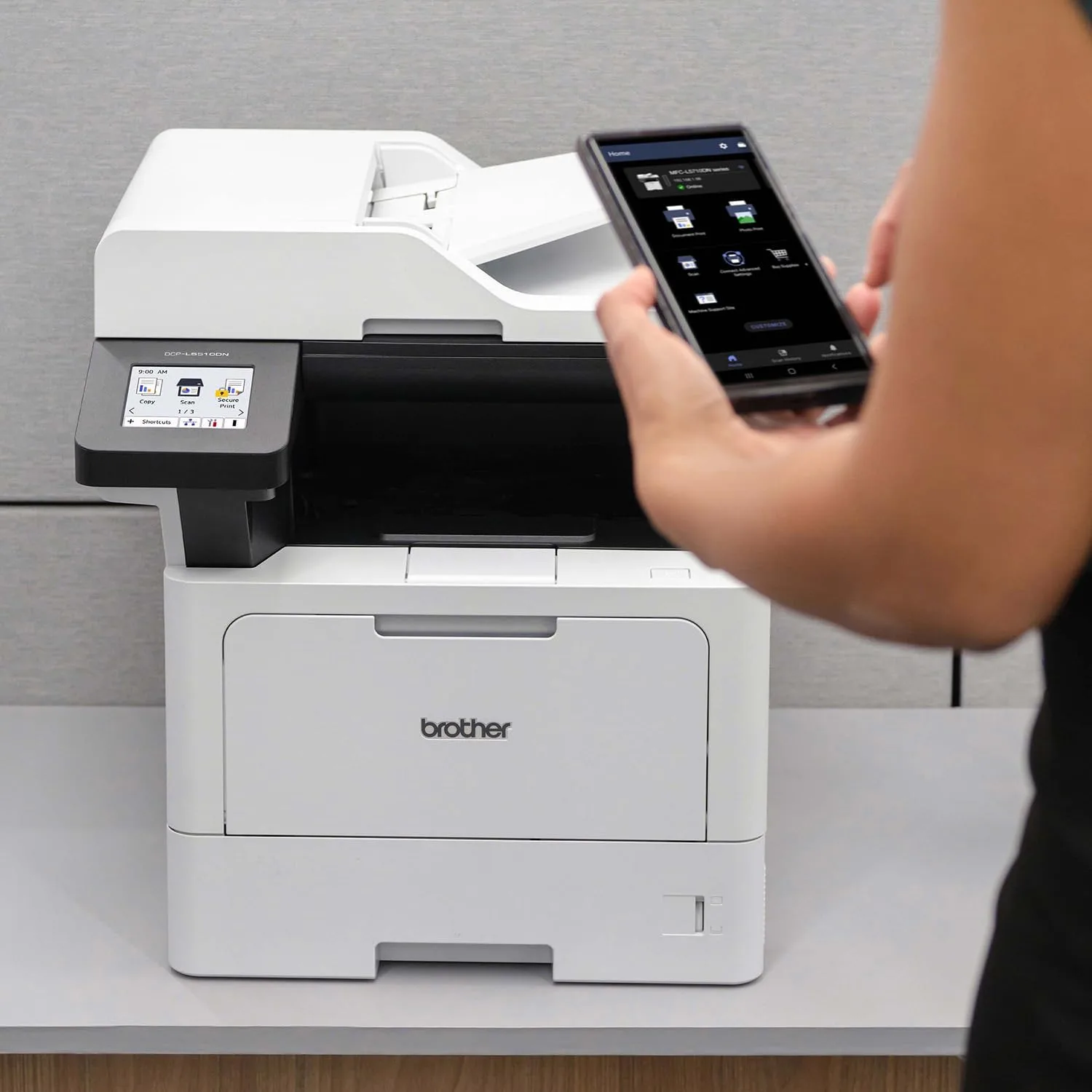 Brother DCP-L5510DN Business Monochrome Laser All-in-One Printer with Duplex and Networking