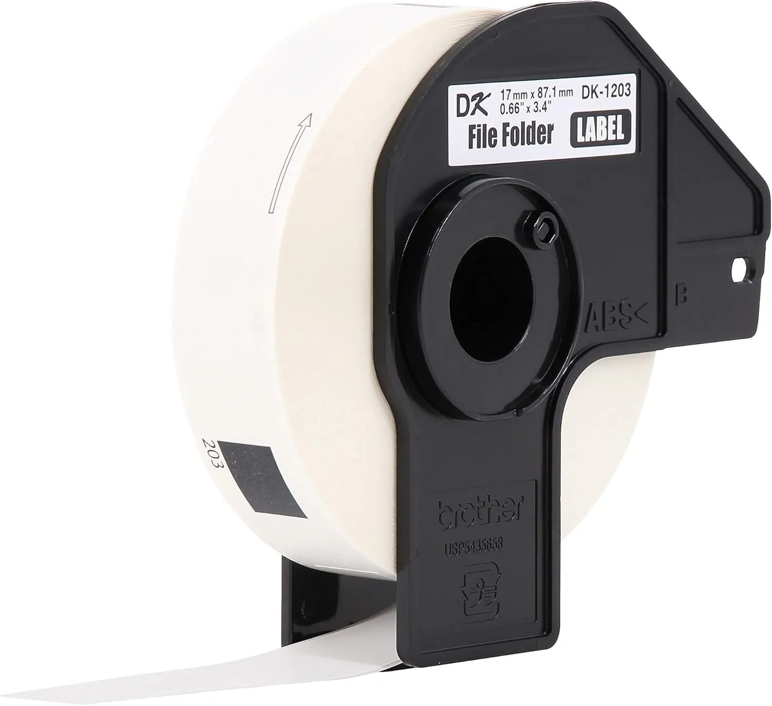 Brother DK-1203 Die-Cut File Folder Labels, White Dura-Coated