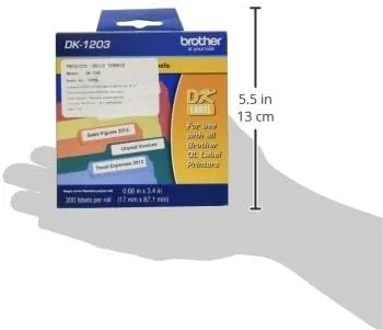 Brother DK-1203 Die-Cut File Folder Labels, White Dura-Coated