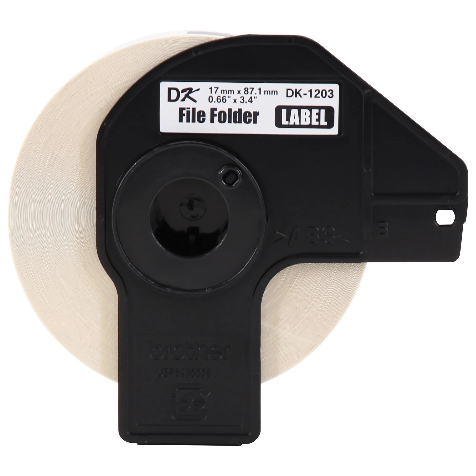 Brother DK-1203 Die-Cut File Folder Labels, White Dura-Coated