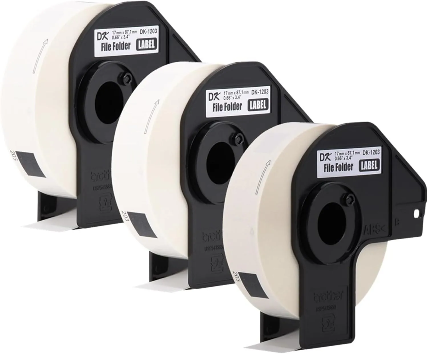 Brother DK-1203 Die-Cut File Folder Labels, White Dura-Coated