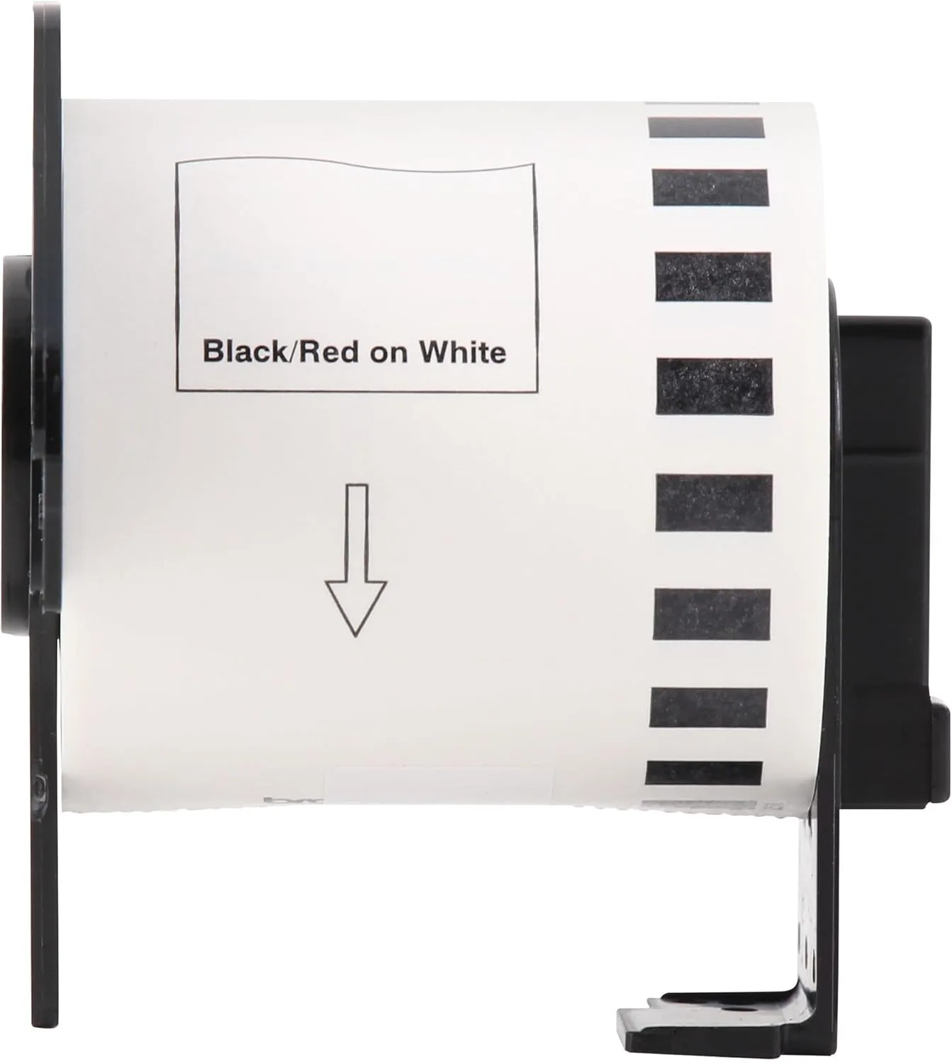 Brother DK-2251 Continuous-Length Paper Label Tape, Black/Red on White, 2.4in x 50ft