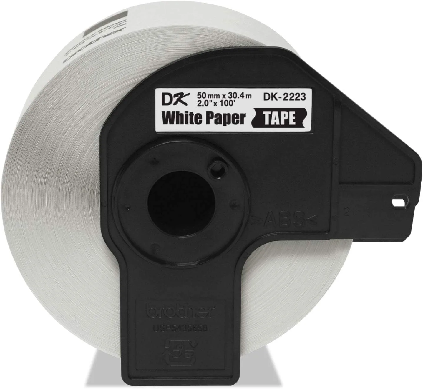 Brother DK2223 Continuous White Paper Label Tape, 2 in x 100 ft