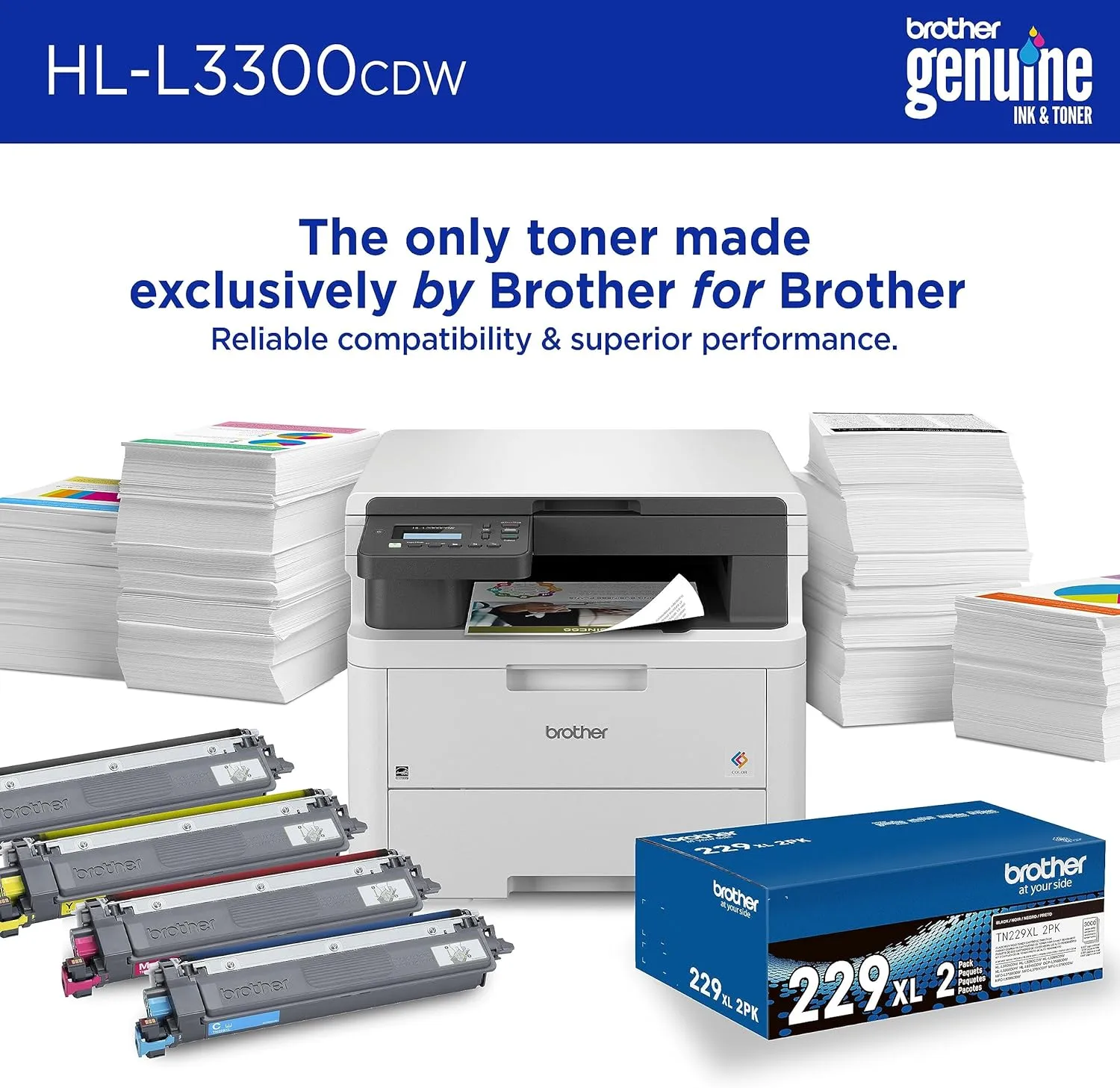 Brother HL-L3300CDW Wireless Color Multi-Function Laser Printer
