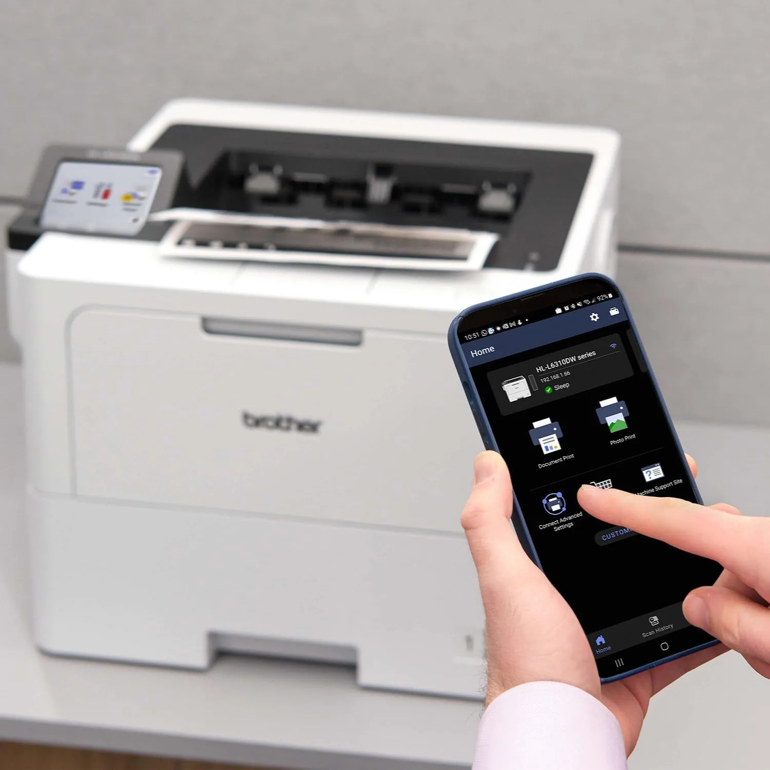 Brother HL-L6310DW Enterprise Monochrome Laser Printer with Low-cost Printing, Wireless Networking, and Large Paper Capacity
