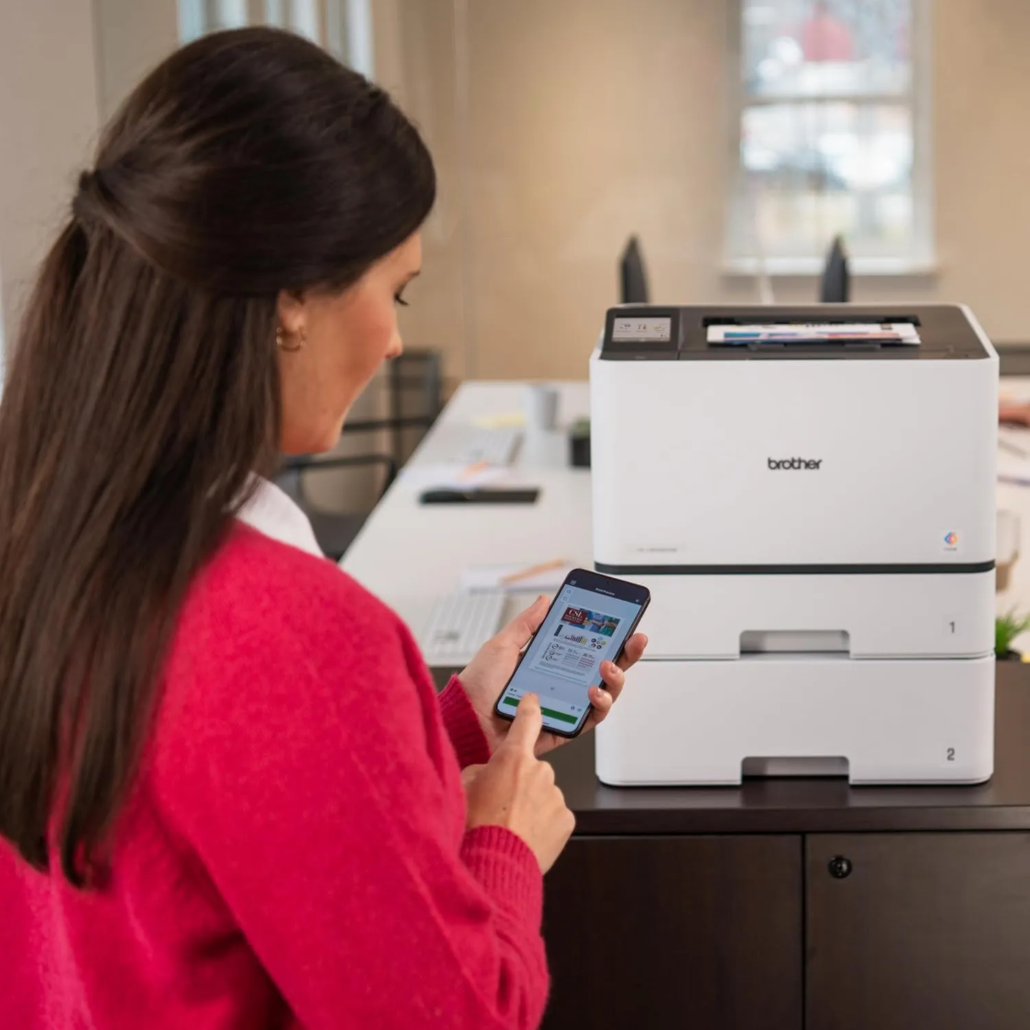 Brother HL-L8430CDWT Business Color Laser Printer with Dual Paper Trays, Low-Cost Printing, and Wireless Networking
