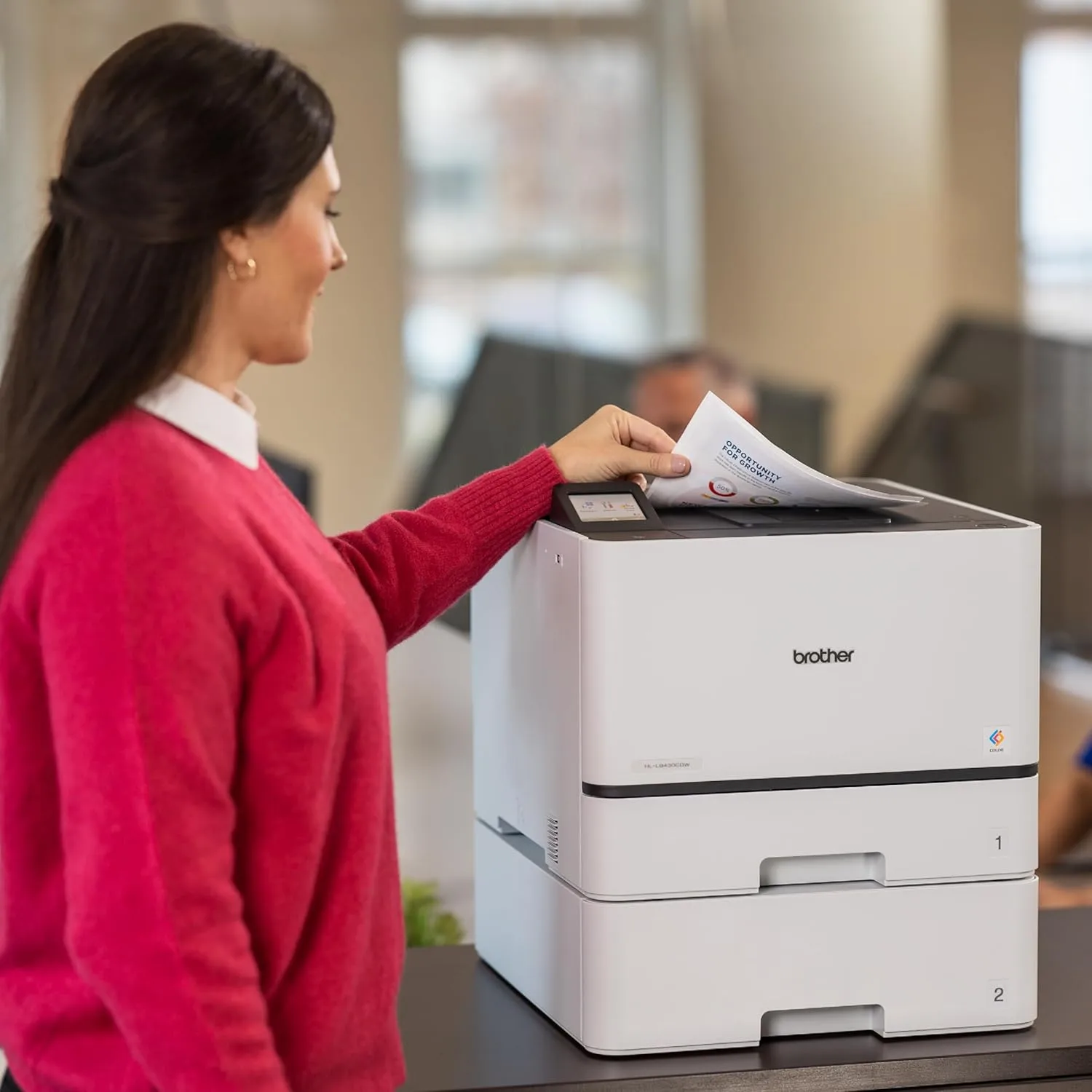 Brother HL-L8430CDWT Business Color Laser Printer with Dual Paper Trays, Low-Cost Printing, and Wireless Networking