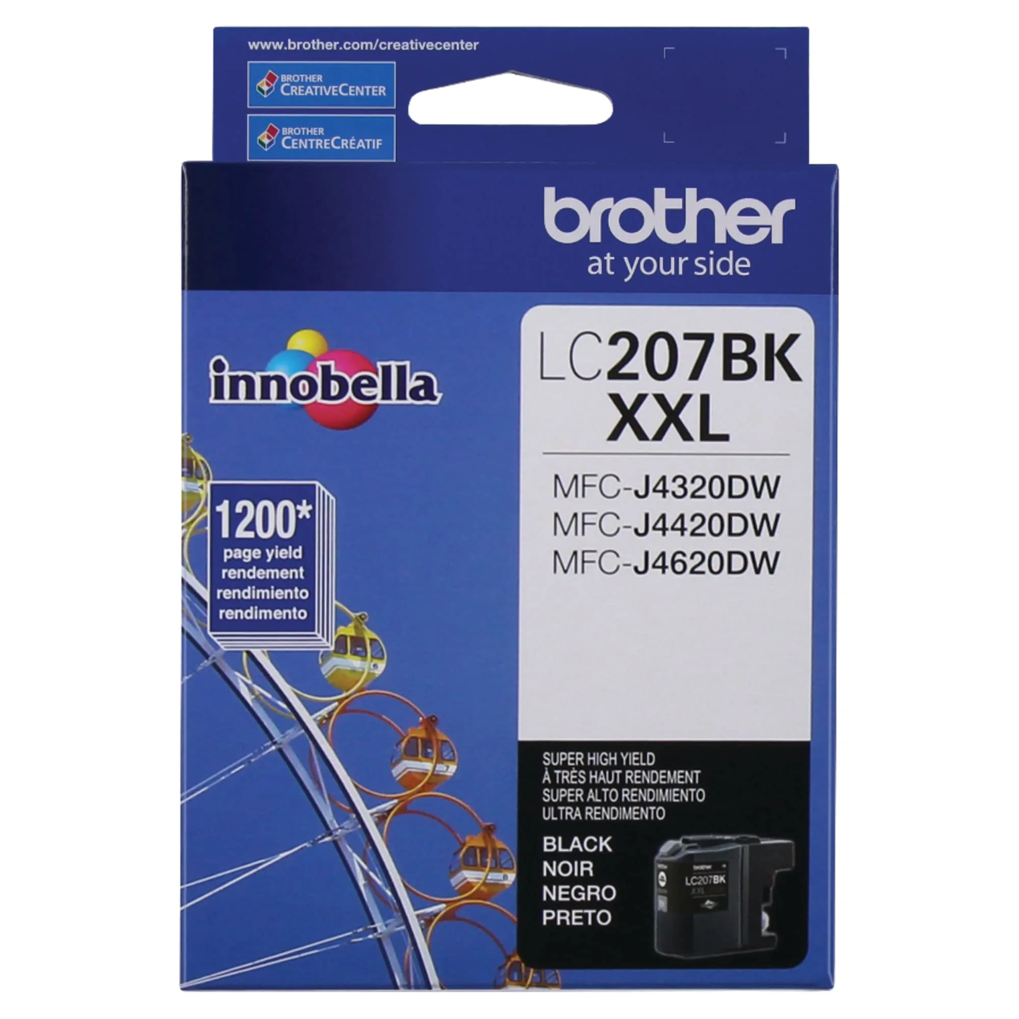 Brother Printer LC207BK Super High Yield Ink Cartridge, Black