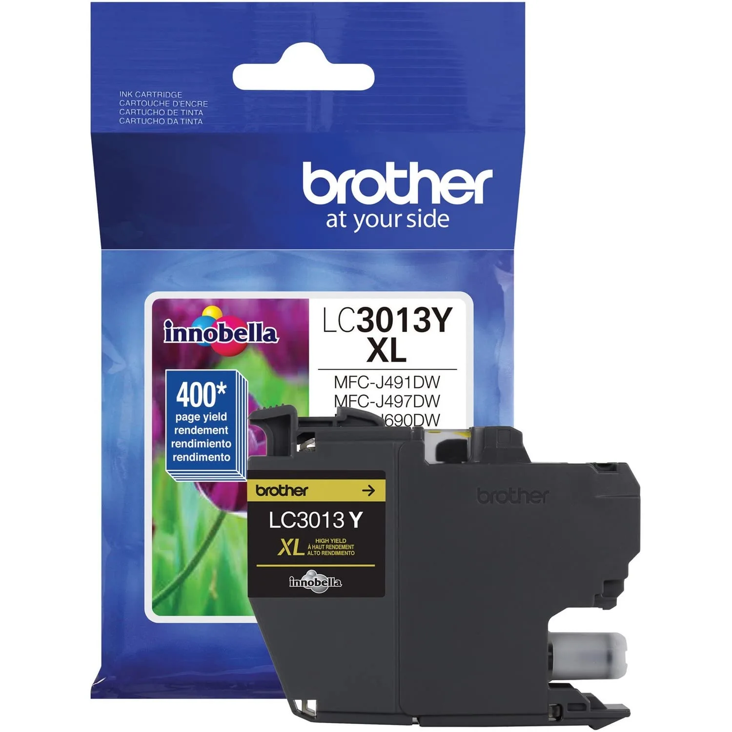 Brother LC3013Y High Yield Yellow Ink Cartridge - Single Pack, 400 Pages