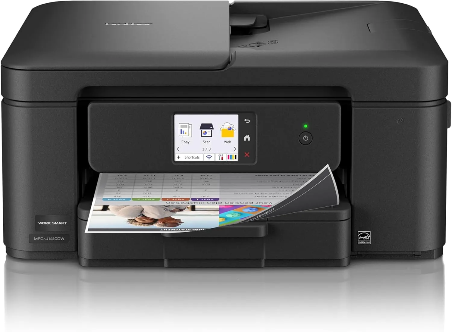 BROTHER Wireless Color Inkjet All-in-One Printer with 2.7" Color Touchscreen, Duplex, 20-Sheet ADF