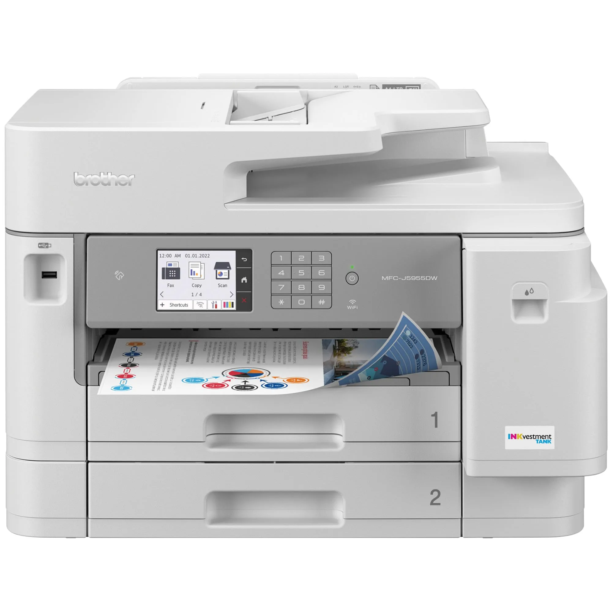 Brother MFC-J5955DW Wireless INKvestment Tank All-in-One Color Inkjet Printer